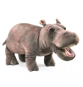 Peluche marionnette Bébé Hippopotame