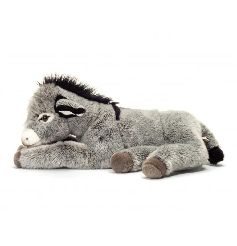 Peluche Âne couché 50 cm de Hermann Teddy | Poisson d'Avril