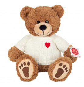 Ours en peluche Percy avec pull - 30 cm signé Teddy Hermann