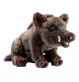 Peluche sanglier couché - 35 cm signée Anima