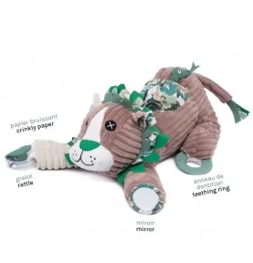 Peluche d'activité bébé Jélékros le lion